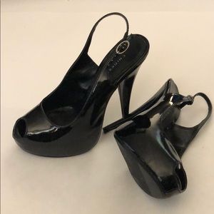 Chinese Laundry Z-Treat 7.5 Blk platform sling bck